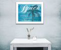 "Beach - Take Me There" By Cindy Jacobs, Printed Wall Art, Ready To Hang Framed Poster, White Frame