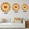 Designart 'Minimalist Bright Shining Orange Sun Rays I' Modern Wall Clock