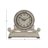 DecMode 15" White Wood Scroll Clock