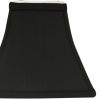 Slant Square Bell Hardback Lampshade with Washer Fitter, Black (with white lining)