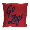 Gonzaga OFFICIAL NCAA "Invert" Woven Pillow; 20" x 20"