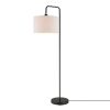 Barden 58" Matte Black Floor Lamp with White Linen Shade
