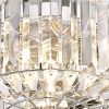 Crystal Chandelier 2-Light Modern Flush Mount Ceiling Light Fixture