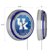 University of Kentucky Chrome Double Rung Neon Clock - Reflection