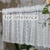 Vine Flower Lace Embroidery Half Curtain Short Curtain Partition Curtain Sheer Valance Tier Cafe Curtain,59x15 inch