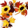 5.6ft Artificial Maple Leaf Garland Hanging Plant Vine Fake Berries Sunflower Foliage