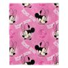 Yankees OFFICIAL MLB & Disney's Minnie Mouse Character Hugger Pillow & Silk Touch Throw Set; 40" x 50"