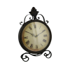 DecMode 17" Brown Metal Scroll Clock