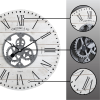FirsTime & Co. White Shiplap Gears Wall Clock, Farmhouse, Analog, 27 x 2 x 27 in