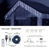 105ft Outdoor Christmas Decoration Lights,1000 LED 8 Modes Curtain Fairy Lights with 50 Drops,Plug in,Waterproof,Timer,Memory Function for Christmas H