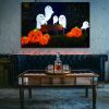 Drop-Shipping Framed Canvas Wall Art Decor Painting For Halloween,Cute Ghost Painting For Halloween Gift, Decoration For Halloween Office Living Room,