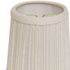 Slant Hardback Chandelier Lampshade with Flame Clip, White (Set of 6)