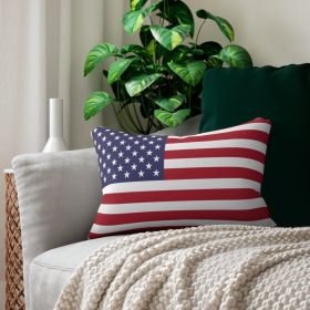Decorative Lumbar Throw Pillow, Usa Flag Pattern