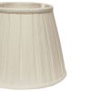 Slant Linen Box Pleat Softback Lampshade with Washer Fitter, White