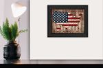 "America The Beautiful" By Mollie B., Printed Wall Art, Ready To Hang Framed Poster, Black Frame