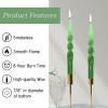 FCMSHAMD 10 inch Blue Green Spiral Taper Candles Sticks for Dinner Home Decoration Unscented Dripless Smokeless Pack of 2