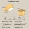 Wall Light LED Wall lamp with Rechargeable Battery Operated for Bedroom Cabinet