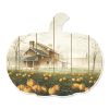 "October Gray" By Artisan John Rossini Printed on Wooden Pumpkin Wall Art