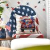 4th of July Decorations Pillow Covers Stripes Patriotic Throw Pillow Covers