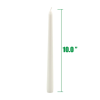 Stonebriar Unscented 10" Dripless Taper Candles with 7 Hour Burn, 30 Pack, White