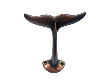 Antique Copper Decorative Whale Tail Hook 5""