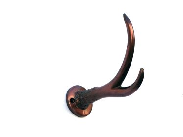 Antique Copper Antler Hook 5""