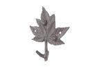 Cast Iron Maple Tree Leaves Decorative Metal Tree Branch Hooks 6.5""