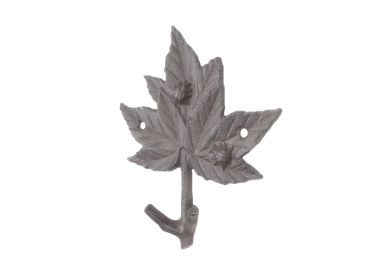 Cast Iron Maple Tree Leaves Decorative Metal Tree Branch Hooks 6.5""