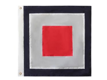 Authentic Letter W Nautical Alphabet Navy Code Signal Flag 24"" - Outdoor Use