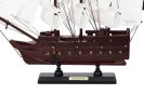 Wooden Black Bart's Royal Fortune White Sails Model Pirate Ship 12""
