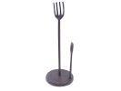Cast Iron Fork and Spoon Kitchen Paper Towel Holder 15""