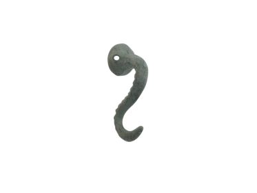 Antique Bronze Cast Iron Octopus Tentacle Decorative Metal Wall Hook 4.5""