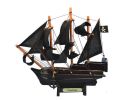 Wooden Fearless Model Pirate Ship Christmas Ornament 7""