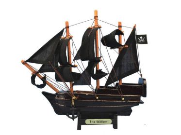 Wooden Calico Jacks The William Model Pirate Ship 7""
