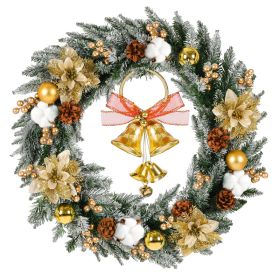 Wreath 60CM Wreath 26IN Wreath Christmas Decorations (Color: Gold)
