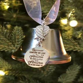 Wings Christmas Campanula Bells Souvenir Metal Pendant (Option: Picture 2 Round Bell)