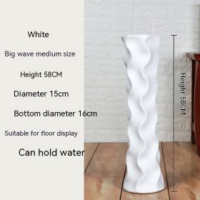 Simple Ceramic Large Floor Vase (Option: White Medium)