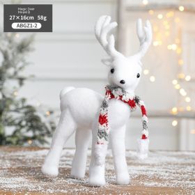 Christmas Snowman Sled Elk Squirrel Polar Bear Decorations Desktop Ornaments (Option: Elk B Models 58g)