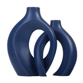 Burning Crafts Domestic Ornaments Hydroponic Vase (Color: Blue)