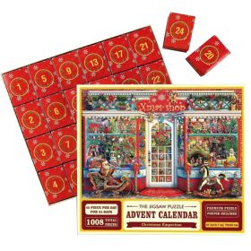 24 Grid Christmas Advent Calendar 1008 Pieces Christmas Puzzle (Option: B Style)