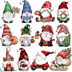 24 PCs Christmas Wooden Hanging Ornaments (Option: Dwarf A24PCS)