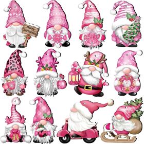 24 PCs Christmas Wooden Hanging Ornaments (Option: Dwarf B24PCS)