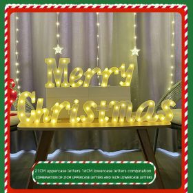 Color Printing Led Merry Christmas Letter Lights (Option: 21centimeters plus 16centime)