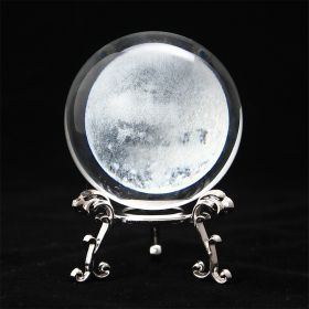 1pc Crystal Ball Art Decoration; Decoration Craft; Crystal Ball Valentine's Day Gifts Birthday Gifts (Color: Moon, size: Silver)