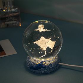 Stars And Seas; Ocean Series Crystal Ball Ornaments; Night Lights; Bedroom Desktop Decorations; Creative Birthday Gifts (Items: Mysterious Devil Fish)