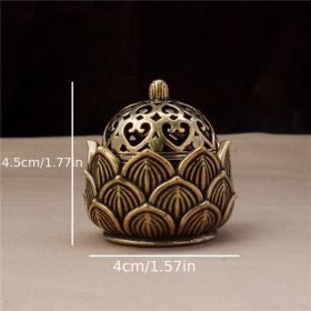 1pc Hollow Lotus Incense Burner Hollow Incense Serving Tea Table Ornament Mini Incense Burner (size: large)
