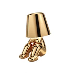 Bedside Touch Control Table Lamp;  Creative Little Golden Man Decorative Thinker Statue LED Desk Lamp (Color: Style 4)