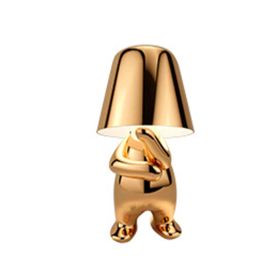 Bedside Touch Control Table Lamp;  Creative Little Golden Man Decorative Thinker Statue LED Desk Lamp (Color: Style 5)