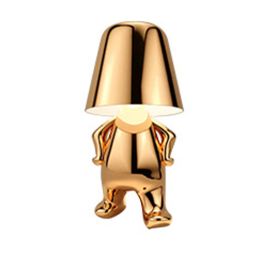 Bedside Touch Control Table Lamp;  Creative Little Golden Man Decorative Thinker Statue LED Desk Lamp (Color: Style 7)