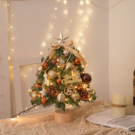 Tabletop Christmas Tree Small Mini Christmas Tree for Table Top;  Artificial Snow Flocked with Xmas Ornaments;  Gold Christmas Decorations for Home Of (Color: as Pic)